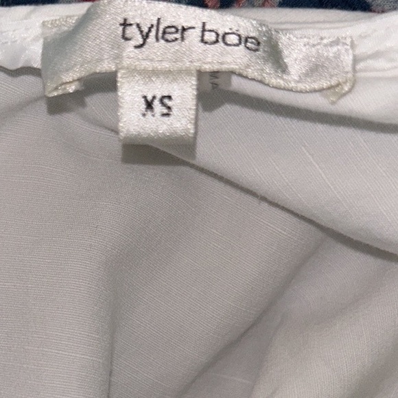 Tyler Boe Claudette White Linen Bow Tie Back Ruffle Sleeveless Top Blouse - XS - Picture 9 of 12